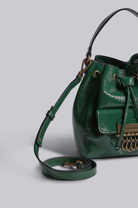 DSQUARED2 Women Hand bag Emerald green Size OneSize 100% Calfskin (45590552WJ)