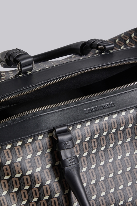 DSQUARED2 Men Duffle Brown Size OneSize 100% PVC – Polyvinyl chloride Cotton (45590580SA)