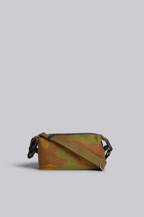 DSQUARED2 Men Shoulder bag Military green Size OneSize 95% Polyamide 5% Bovine leather (45592989AO)