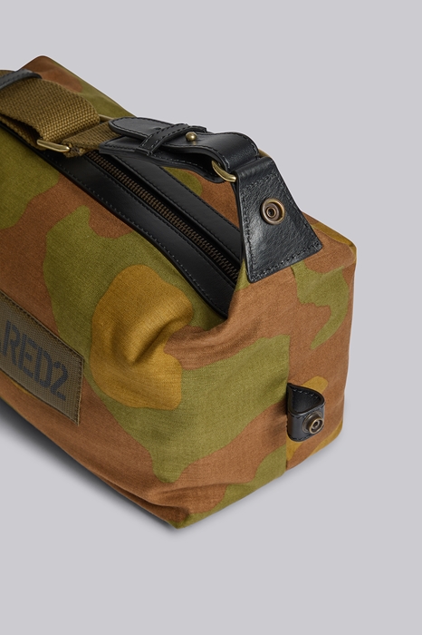 DSQUARED2 Men Shoulder bag Military green Size OneSize 95% Polyamide 5% Bovine leather (45592989AO)