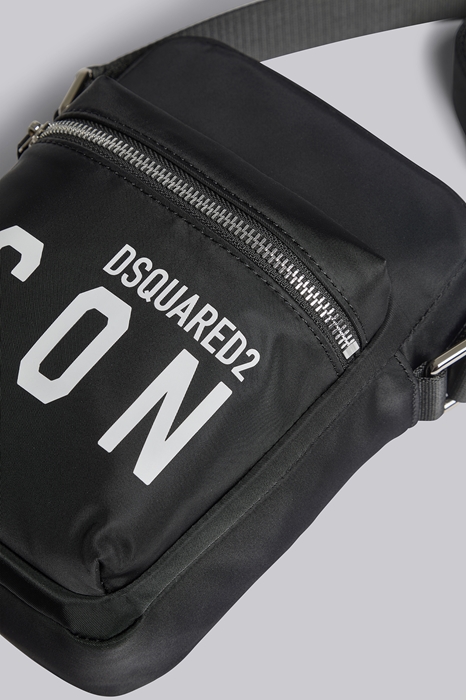 DSQUARED2 Men Shoulder bag Black Size OneSize 95% Polyamide 5% Bovine leather (45593915JG)