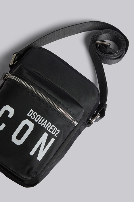 DSQUARED2 Men Shoulder bag Black Size OneSize 95% Polyamide 5% Bovine leather (45593915JG)