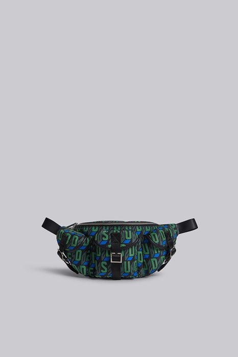 DSQUARED2 Men Fanny pack Green Size OneSize 95% Polyamide 5% Bovine leather (45593918IM)