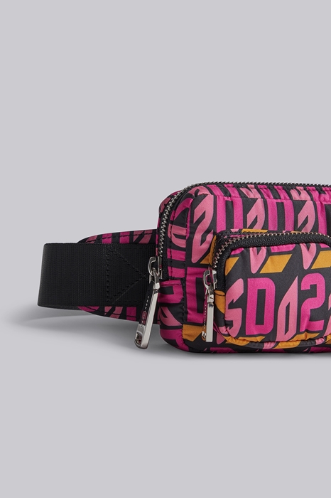 DSQUARED2 Women Fanny pack Pink Size OneSize 95% Polyamide 5% Bovine leather (45593922XO)