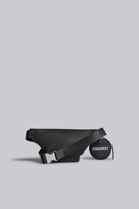 DSQUARED2 Women Fanny pack Black Size OneSize 95% Polyamide 5% Bovine leather (45593939UH)