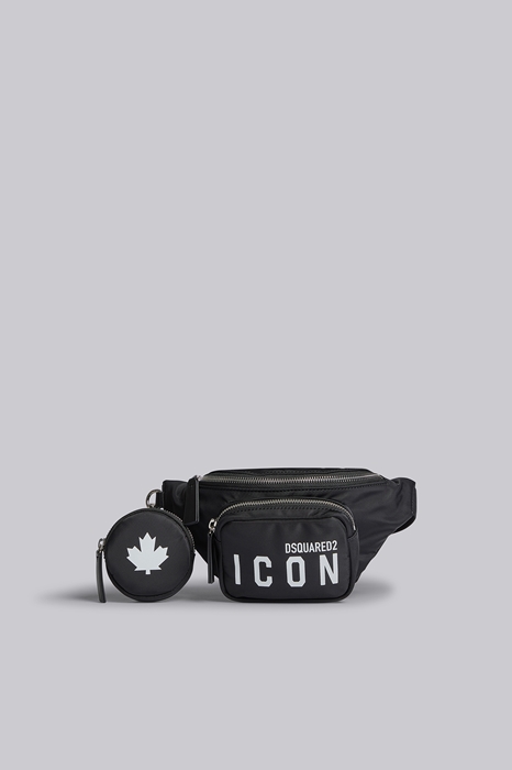 DSQUARED2 Women Fanny pack Black Size OneSize 95% Polyamide 5% Bovine leather (45593939UH)