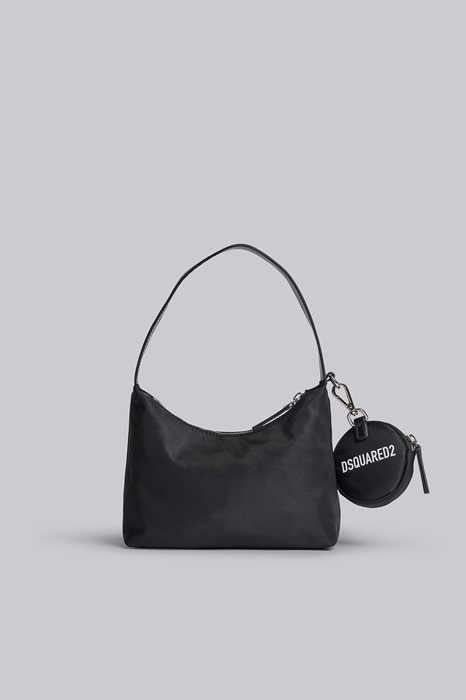 DSQUARED2 Women Hand bag Black Size OneSize 95% Polyamide 5% Bovine leather (45593942HS)