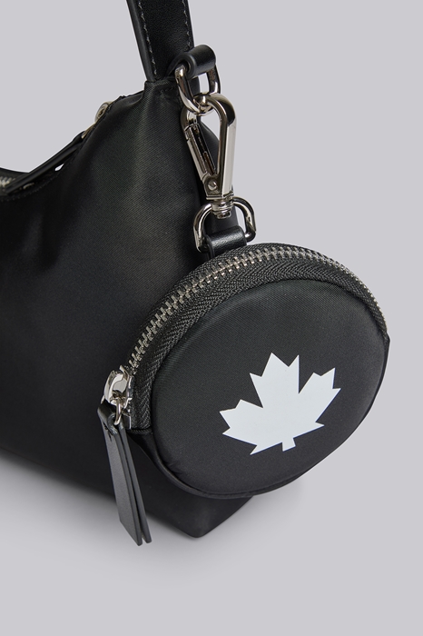 DSQUARED2 Women Hand bag Black Size OneSize 95% Polyamide 5% Bovine leather (45593942HS)