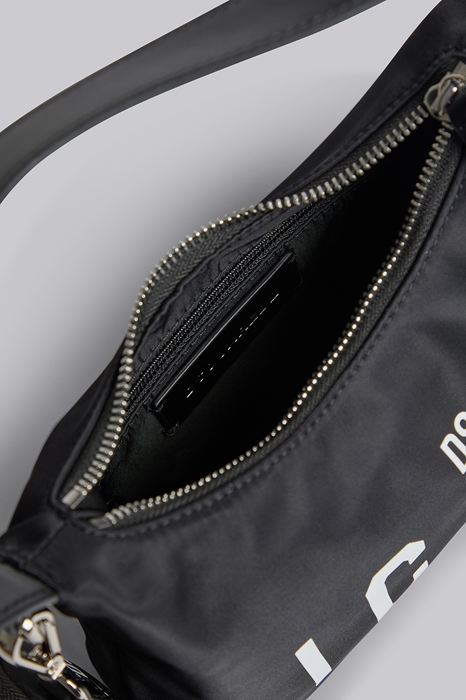 DSQUARED2 Women Hand bag Black Size OneSize 95% Polyamide 5% Bovine leather (45593942HS)