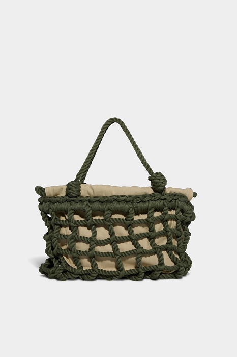 DSQUARED2 Women Shopping Military green Size OneSize 46% Polyester 38% Cotton 16% Polyamide (45620510PW)