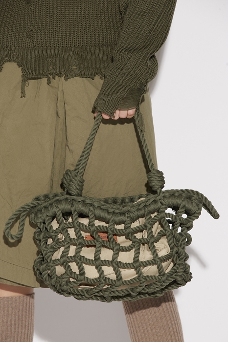 DSQUARED2 Women Shopping Military green Size OneSize 46% Polyester 38% Cotton 16% Polyamide (45620510PW)