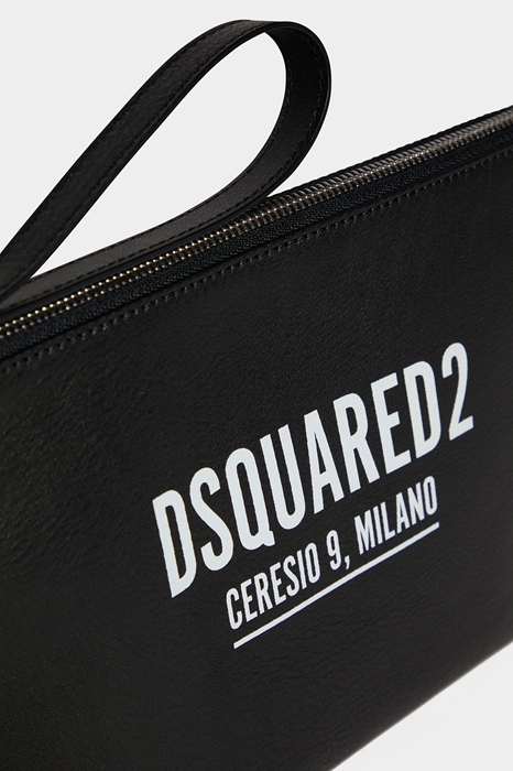 DSQUARED2 Men Toiletry bag Black Size OneSize 100% Calfskin (45634173VR)