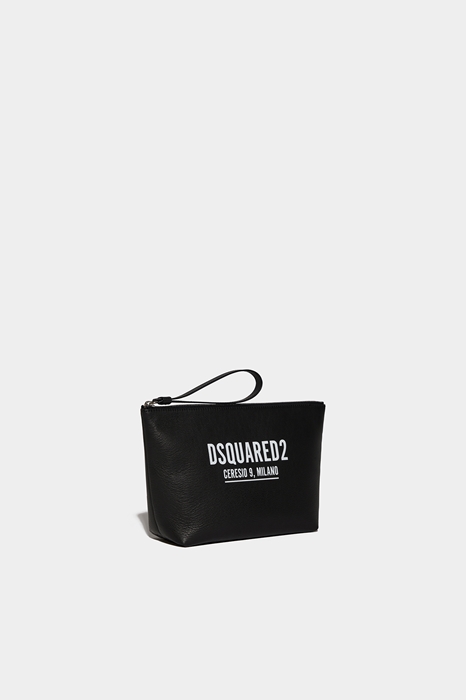 DSQUARED2 Men Toiletry bag Black Size OneSize 100% Calfskin (45634173VR)