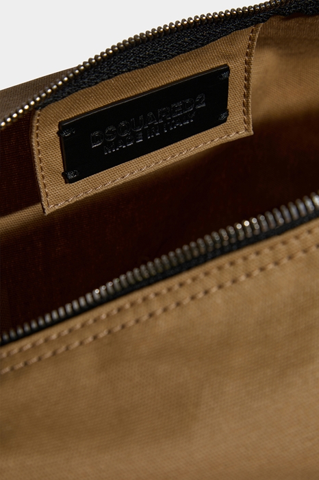 DSQUARED2 Men Shoulder bag Camel Size OneSize 95% Cotton 5% Calfskin (45636237MR)