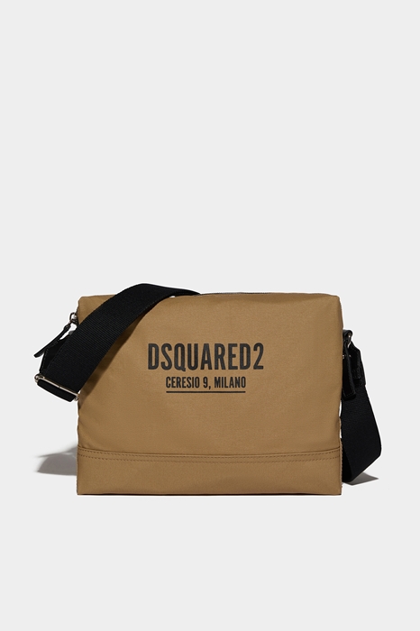 DSQUARED2 Men Shoulder bag Camel Size OneSize 95% Cotton 5% Calfskin (45636237MR)