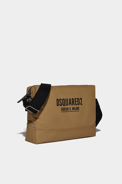 DSQUARED2 Men Shoulder bag Camel Size OneSize 95% Cotton 5% Calfskin (45636237MR)