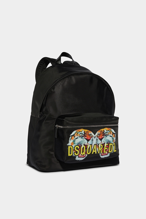 DSQUARED2 Men Backpack Black Size OneSize 100% Polyester (45636620JH)