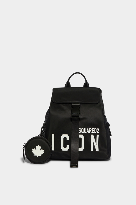 DSQUARED2 Women Backpack Black Size OneSize 95% Polyamide 5% Bovine leather (45637754SC)