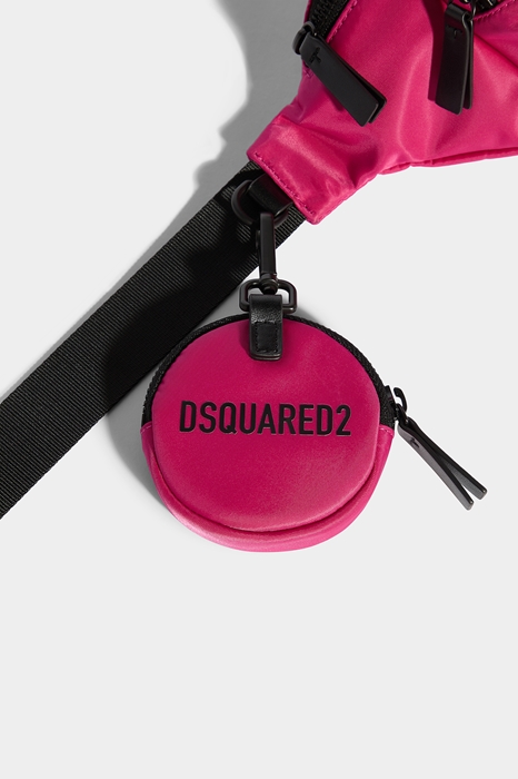 DSQUARED2 Women Fanny pack Garnet Size OneSize 95% Polyamide 5% Bovine leather (45637787FX)