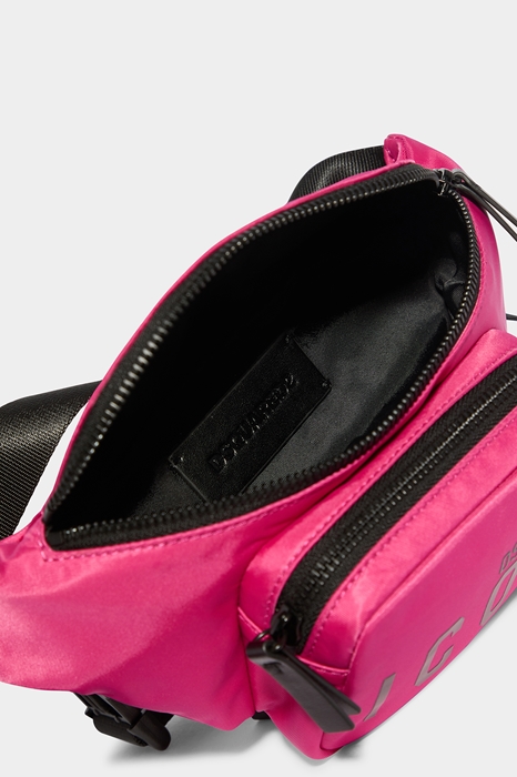 DSQUARED2 Women Fanny pack Garnet Size OneSize 95% Polyamide 5% Bovine leather (45637787FX)