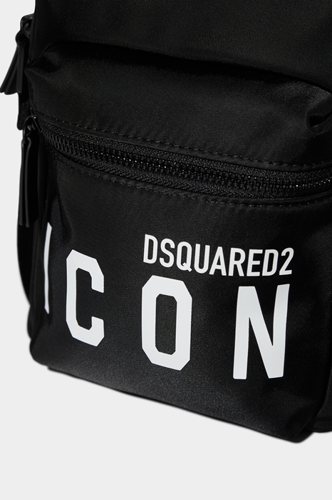 DSQUARED2 Men Shoulder bag Black/White Size OneSize 95% Polyamide 5% Bovine leather (45637792GN)