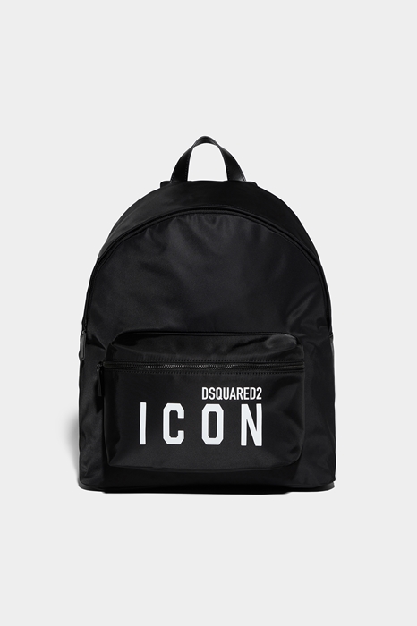 DSQUARED2 Men Backpack Black/White Size OneSize 95% Polyamide 5% Bovine leather (45637807HO)