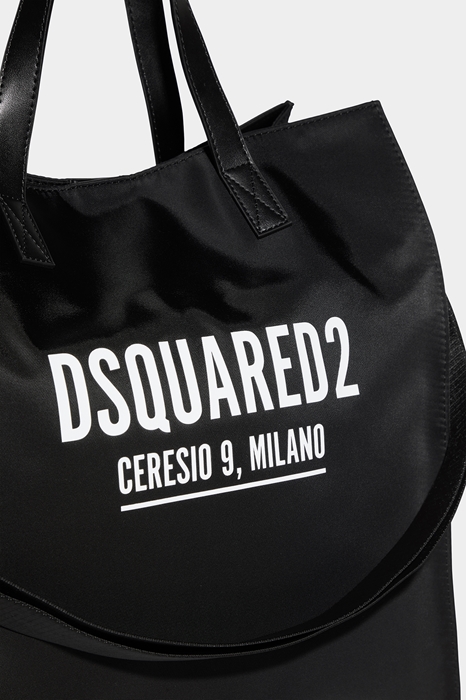 DSQUARED2 Men Shopper Black Size OneSize 95% Polyamide 5% Bovine leather (45637813NG)