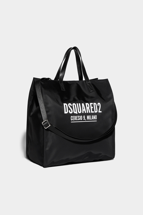 DSQUARED2 Men Shopper Black Size OneSize 95% Polyamide 5% Bovine leather (45637813NG)