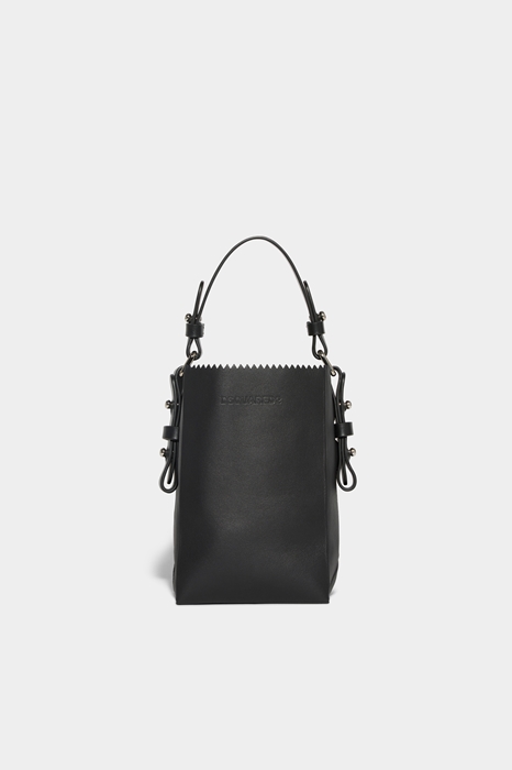 DSQUARED2 Women Hand bag Black Size OneSize 90% Lambskin 10% Calfskin (45639658AQ)