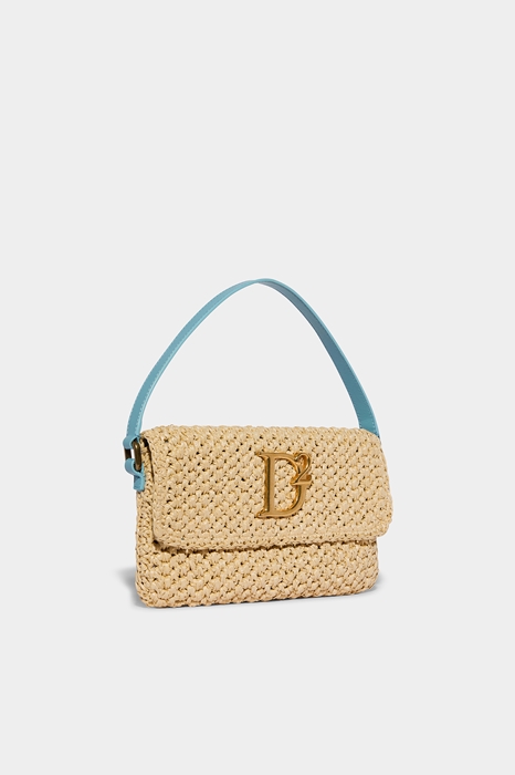 DSQUARED2 Women Shoulder bag Sand Size OneSize 95% Raffia 5% Calfskin (45639724HM)