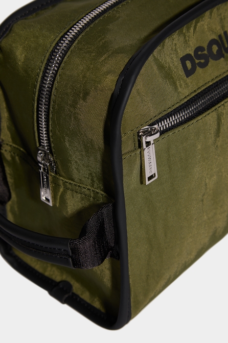 DSQUARED2 Men Toiletry bag Military green Size OneSize 100% Polyester (45639727NX)