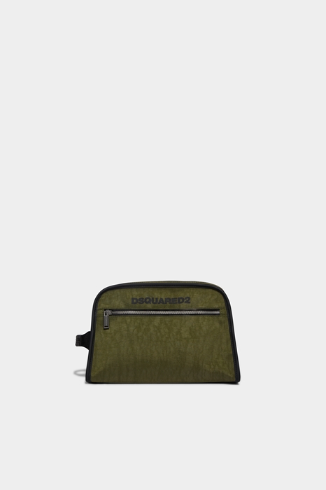 DSQUARED2 Men Toiletry bag Military green Size OneSize 100% Polyester (45639727NX)