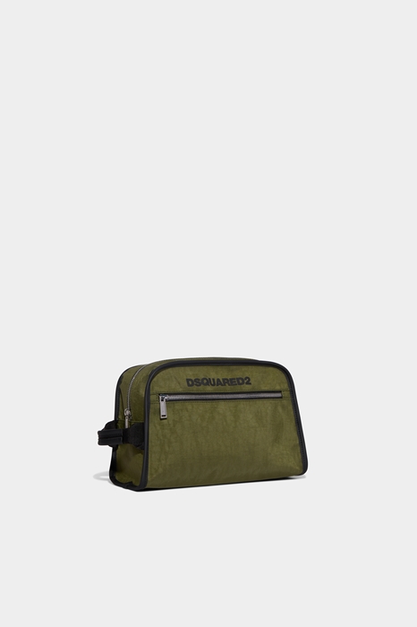 DSQUARED2 Men Toiletry bag Military green Size OneSize 100% Polyester (45639727NX)