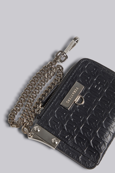 DSQUARED2 Men Snap Wallet Black Size OneSize 100% Bovine leather (46779272WQ)