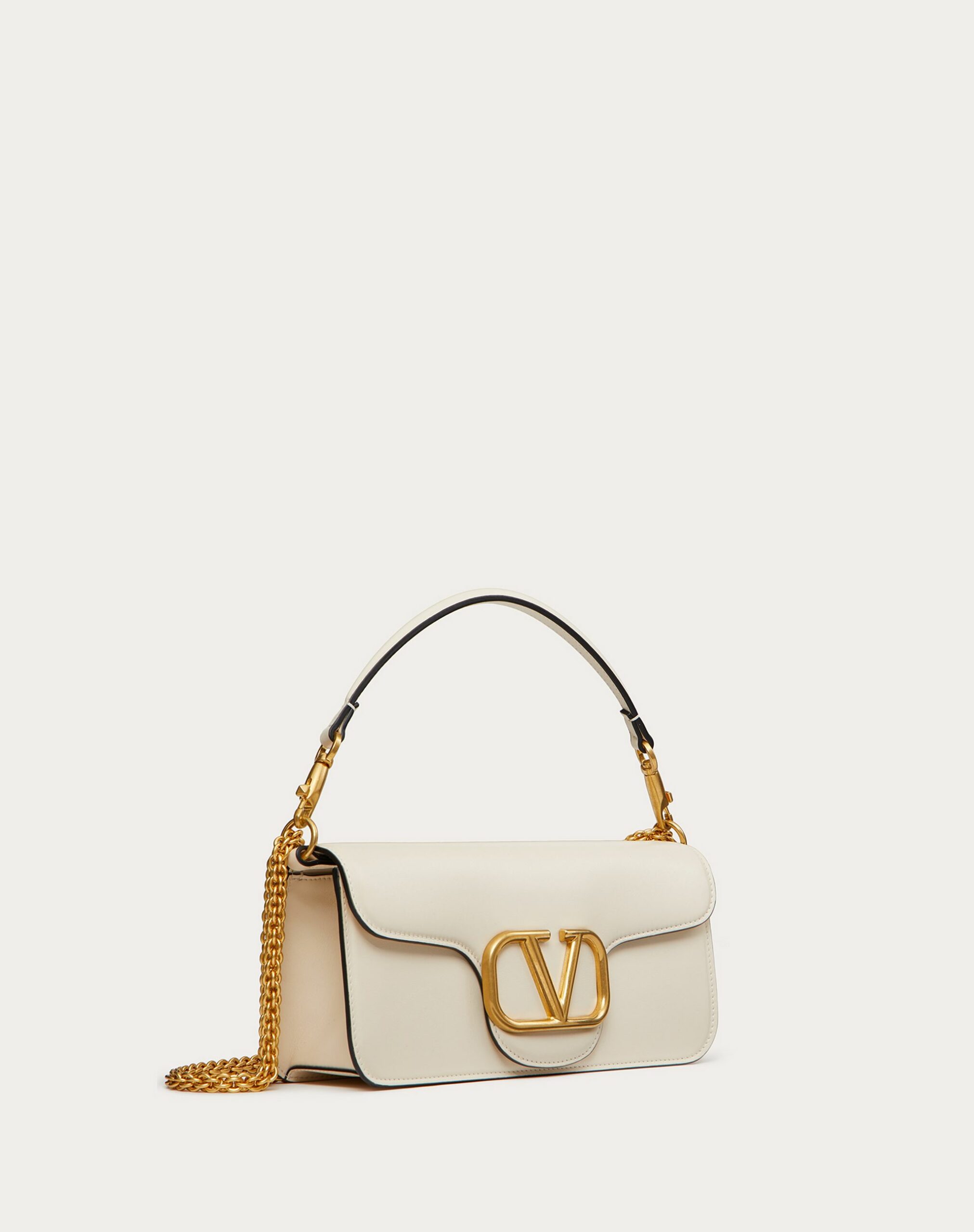 Valentino LocÒ Calfskin Shoulder Bag Light Ivory (1W2B0K30ZXLI16)