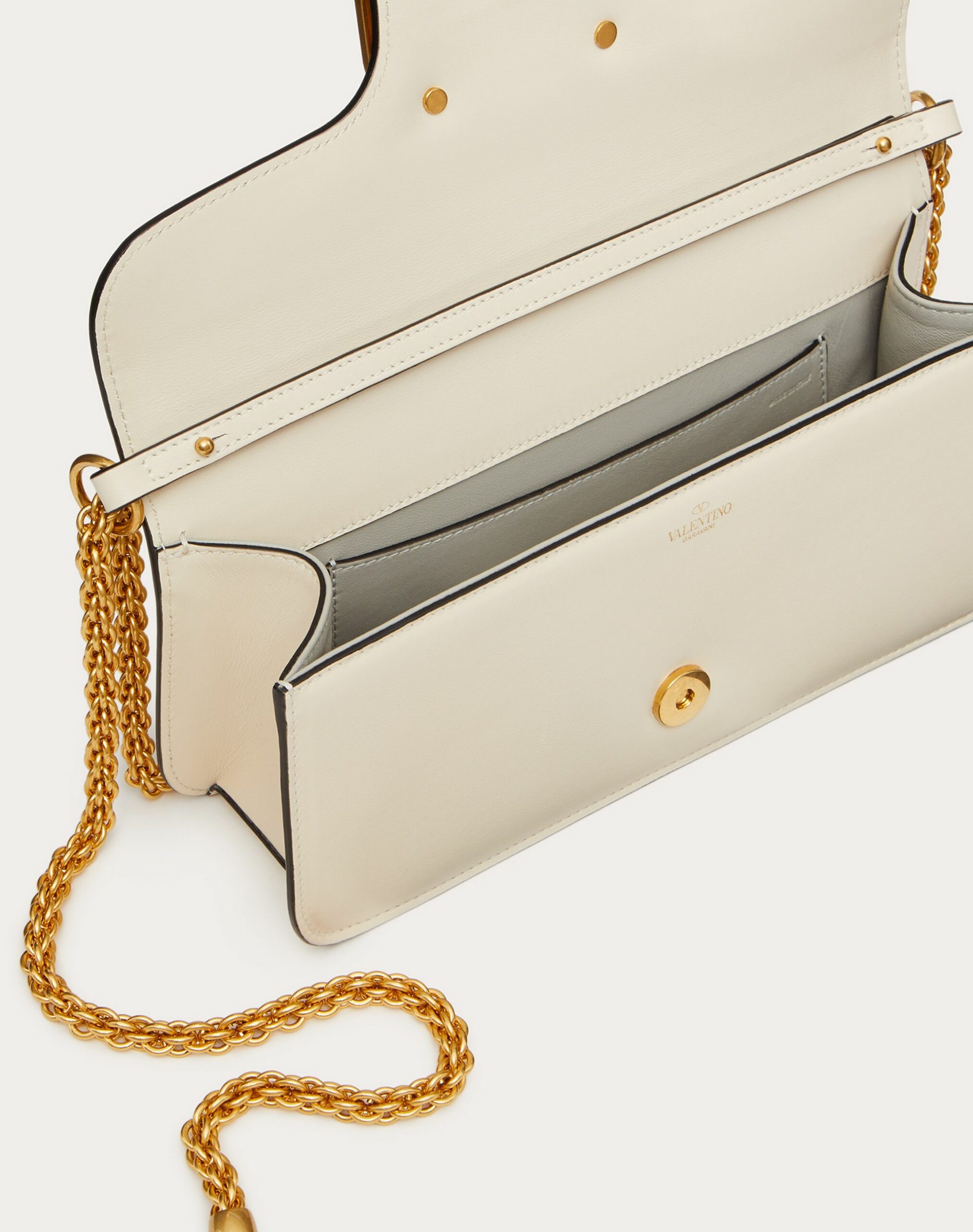 Valentino LocÒ Calfskin Shoulder Bag Light Ivory (1W2B0K30ZXLI16)