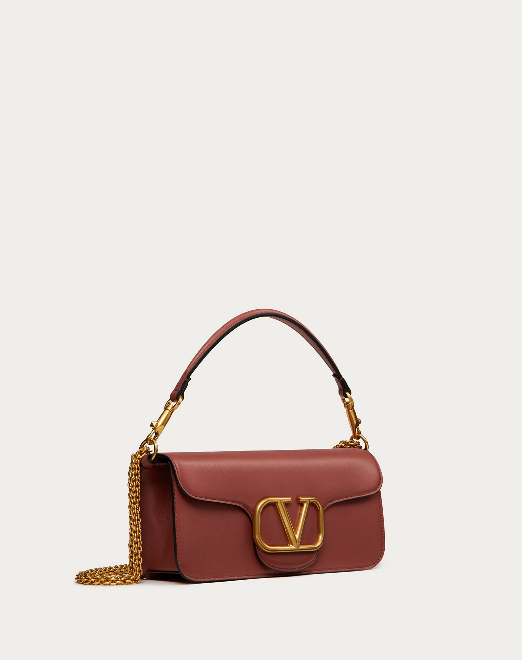 Valentino LocÒ Calfskin Shoulder Bag Gingerbread (1W2B0K30ZXLPVG)