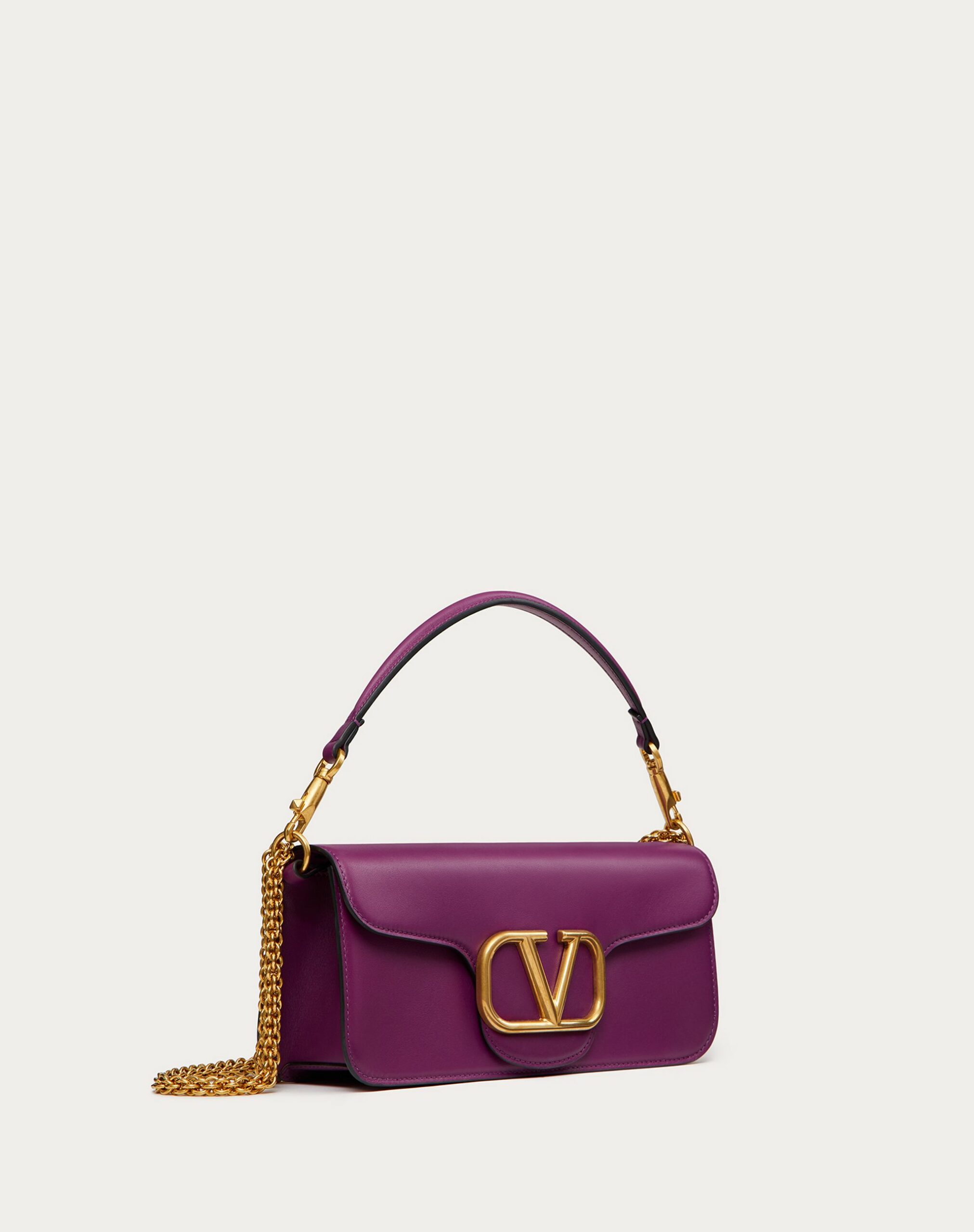 Valentino LocÒ Calfskin Shoulder Bag Prune (XW0B0K30ZXLZA2)