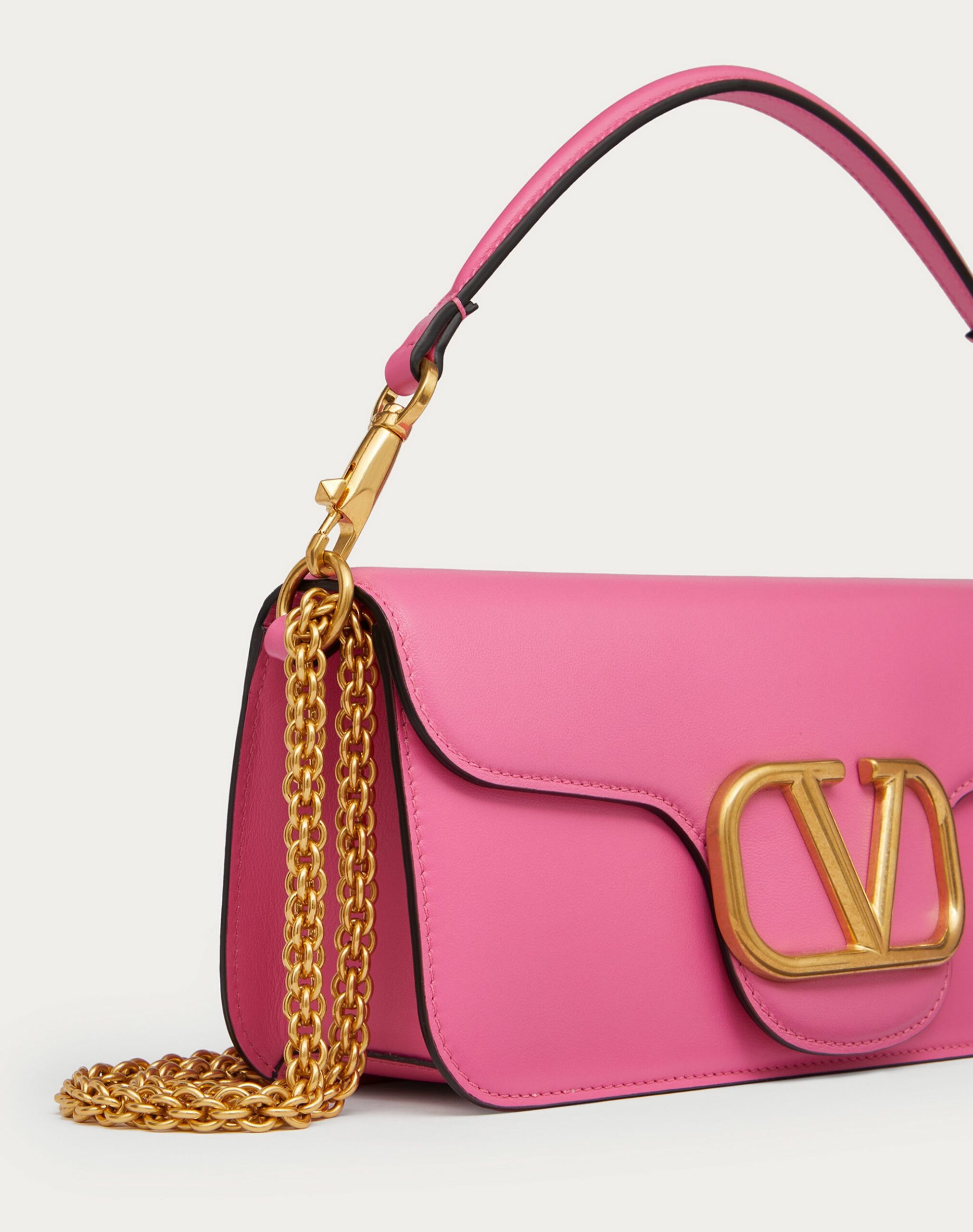 Valentino Vlogo Signature Calfskin Shoulder Bag Pink (XW2B0K30ZXLHW4)