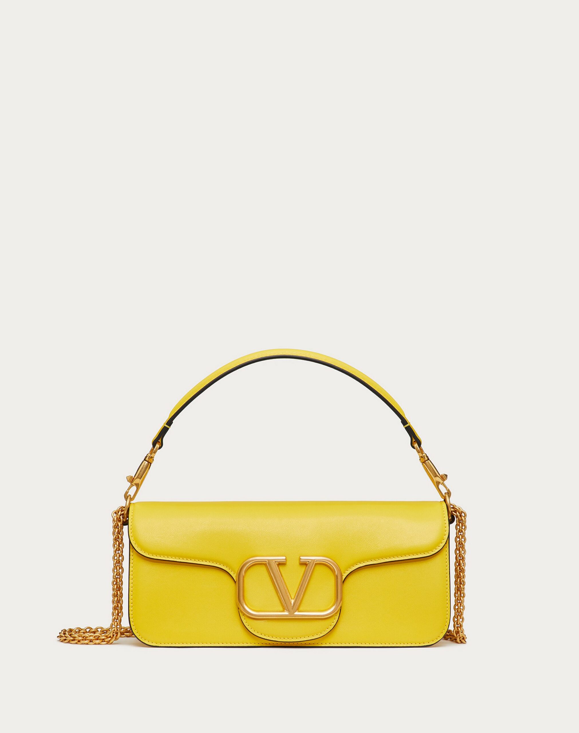 Valentino Vlogo Signature Calfskin Shoulder Bag Yellow (XW2B0K30ZXLKN8)