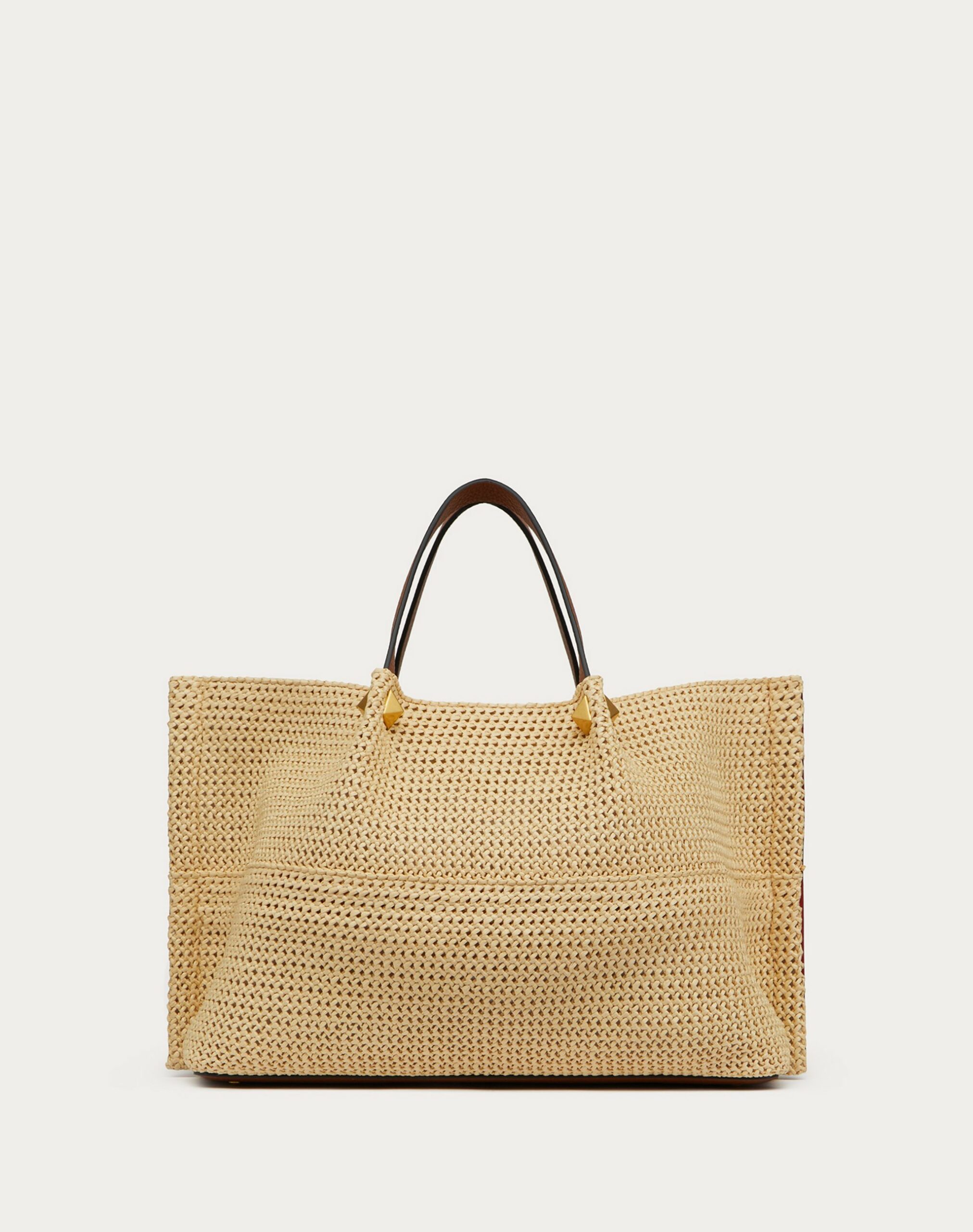 Valentino Medium Straw Summer Tote Natural (XW2B0K39YCED84)