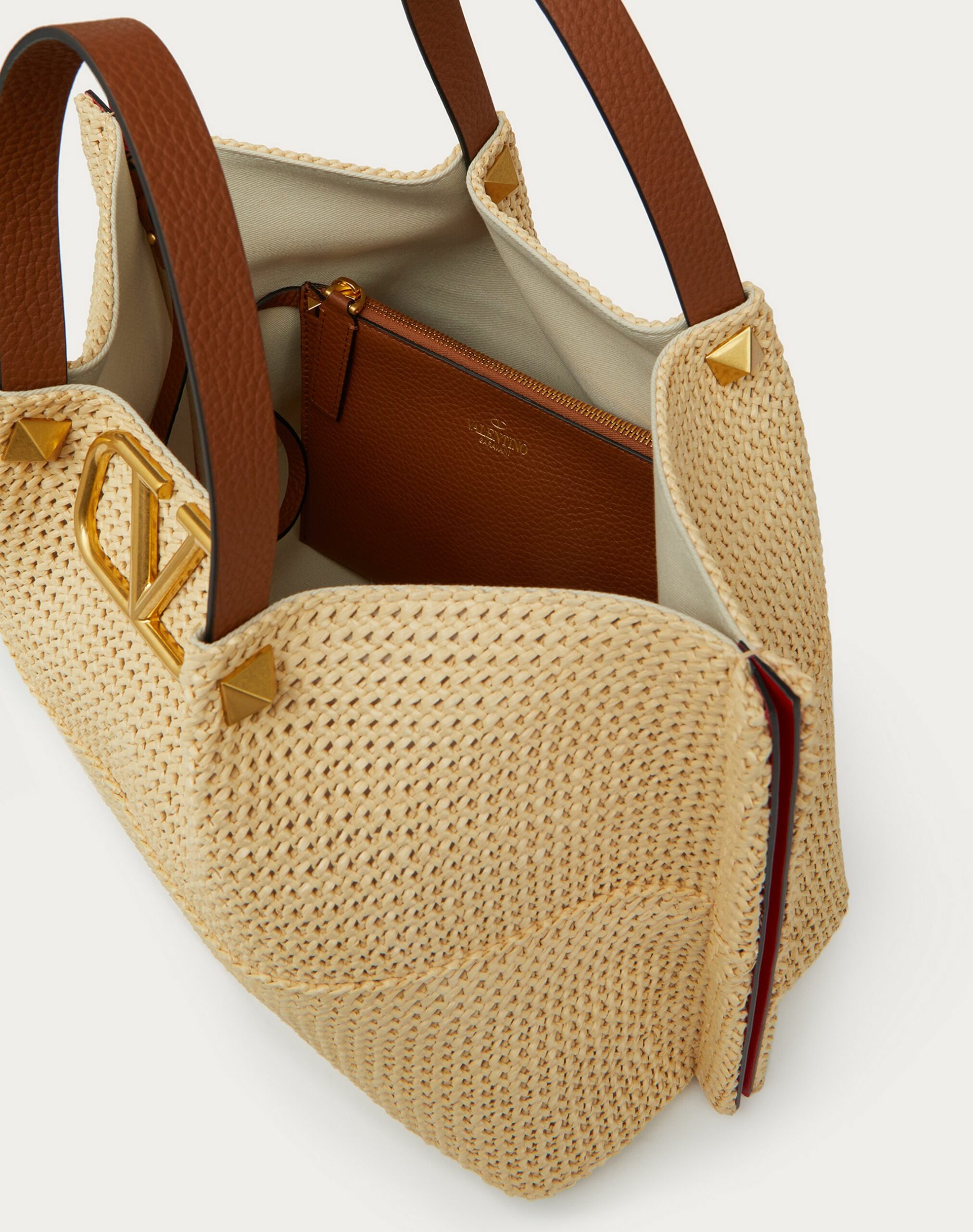 Valentino Medium Straw Summer Tote Natural (XW2B0K39YCED84)