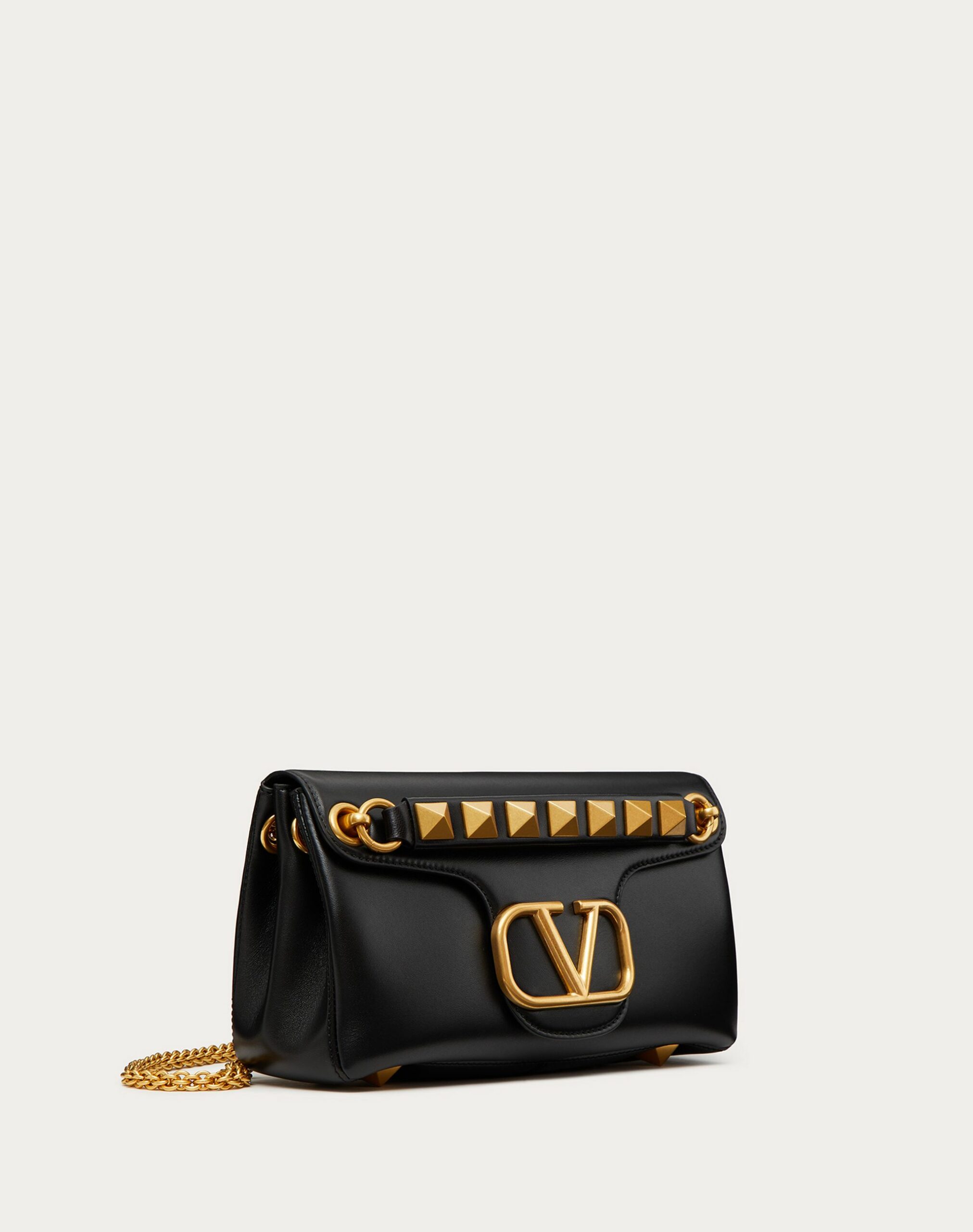 Valentino Stud Sign Nappa Shoulder Bag Black (1W2B0K26VNL0NO)