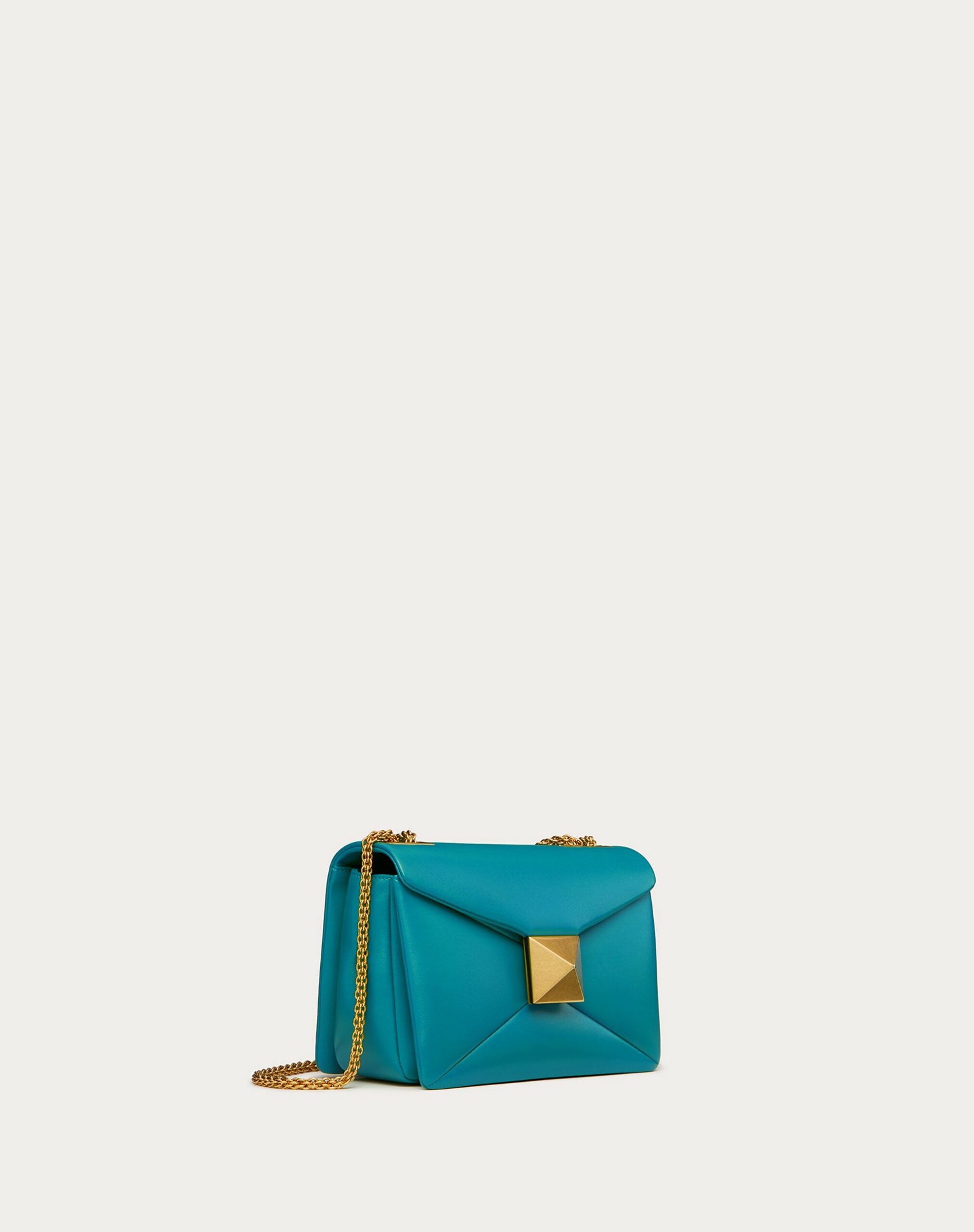 Valentino One Stud Nappa Bag With Chain Ultra Marine Green (XW0B0K21HHXPVE)