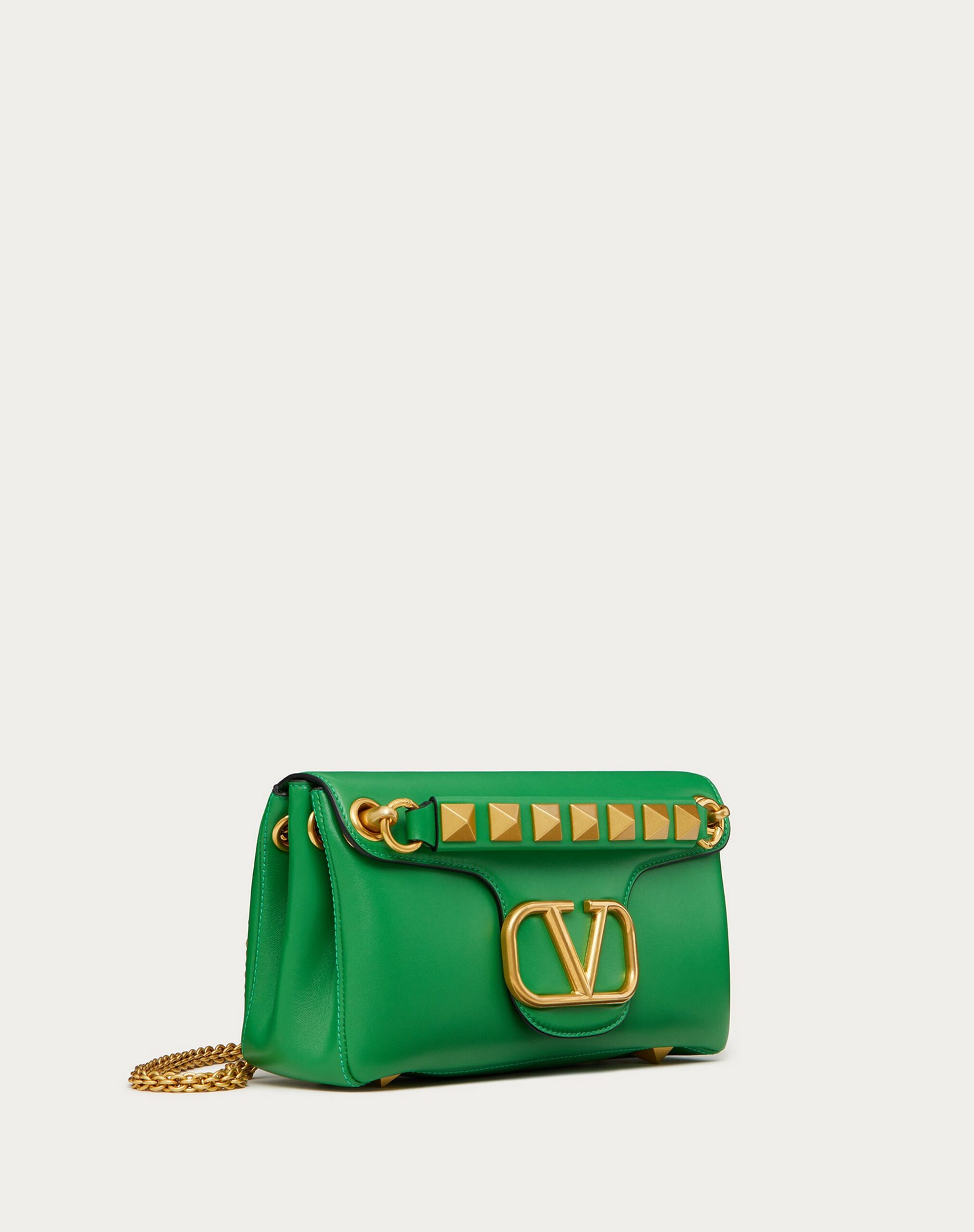 Valentino Stud Sign Nappa Shoulder Bag Green (1W2B0K26VNLT34)