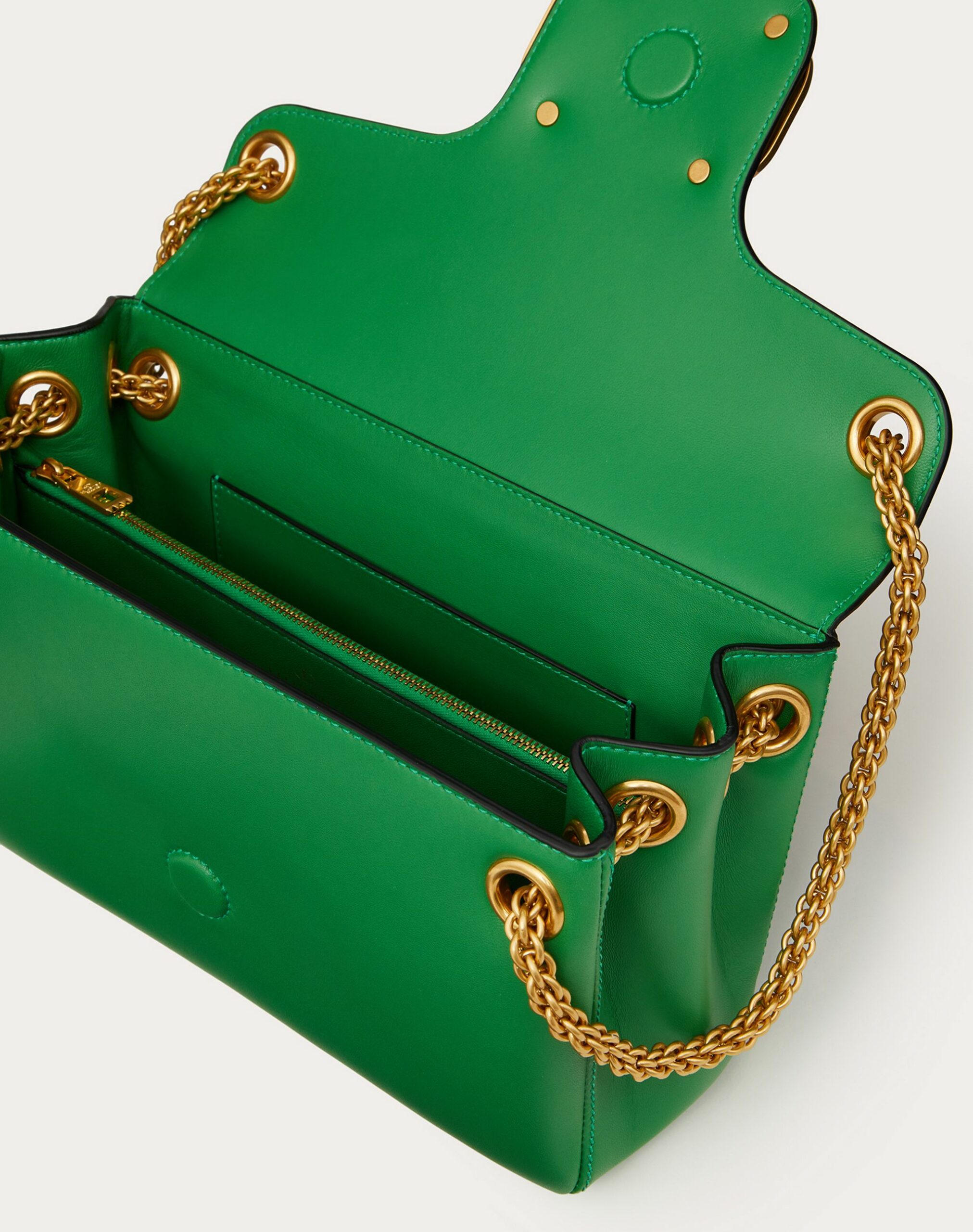 Valentino Stud Sign Nappa Shoulder Bag Green (1W2B0K26VNLT34)