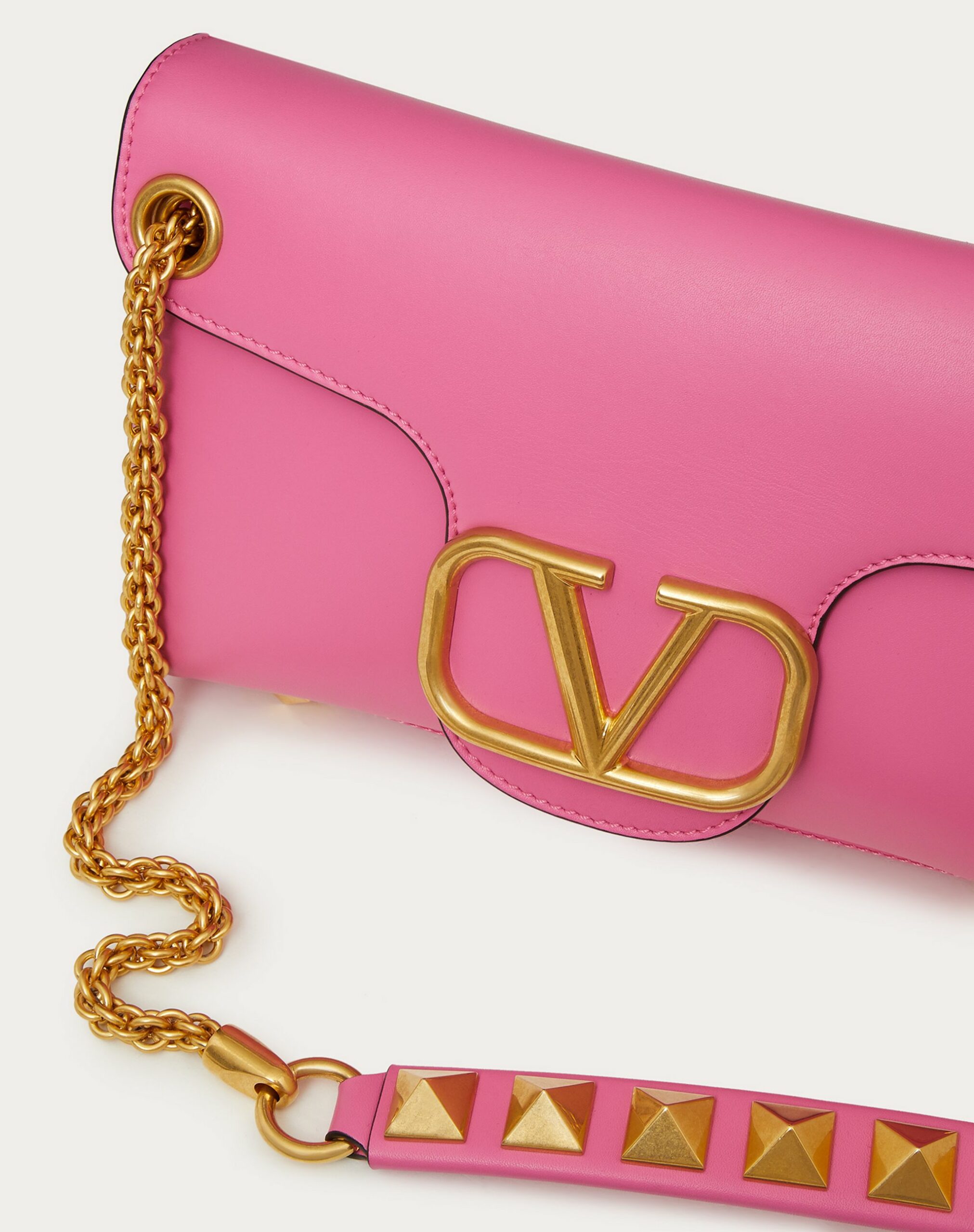 Valentino Stud Sign Nappa Shoulder Bag Pink (XW2B0K26VNLHW4)