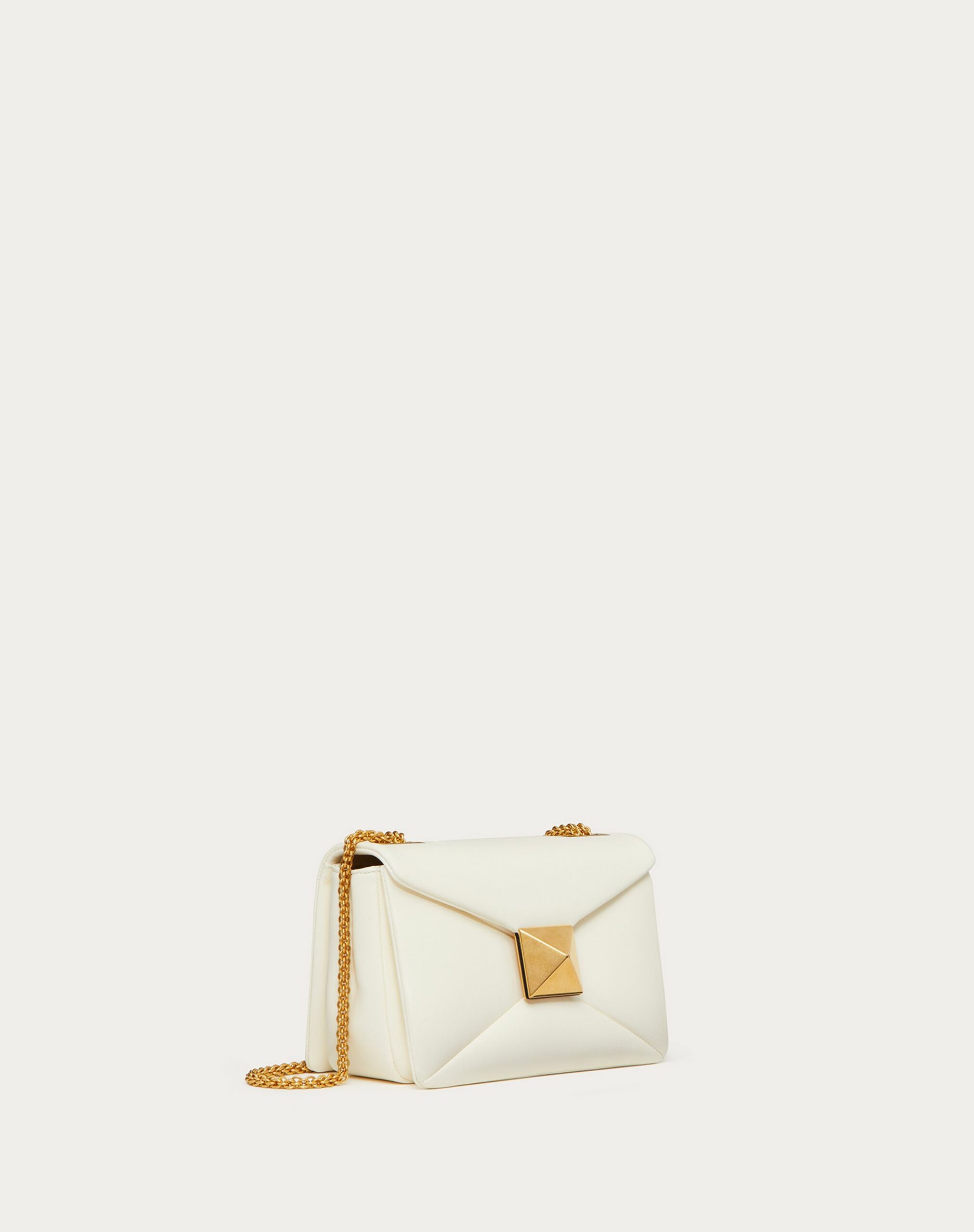 Valentino One Stud Nappa Bag With Chain Ivory (1W2B0K21HHX098)