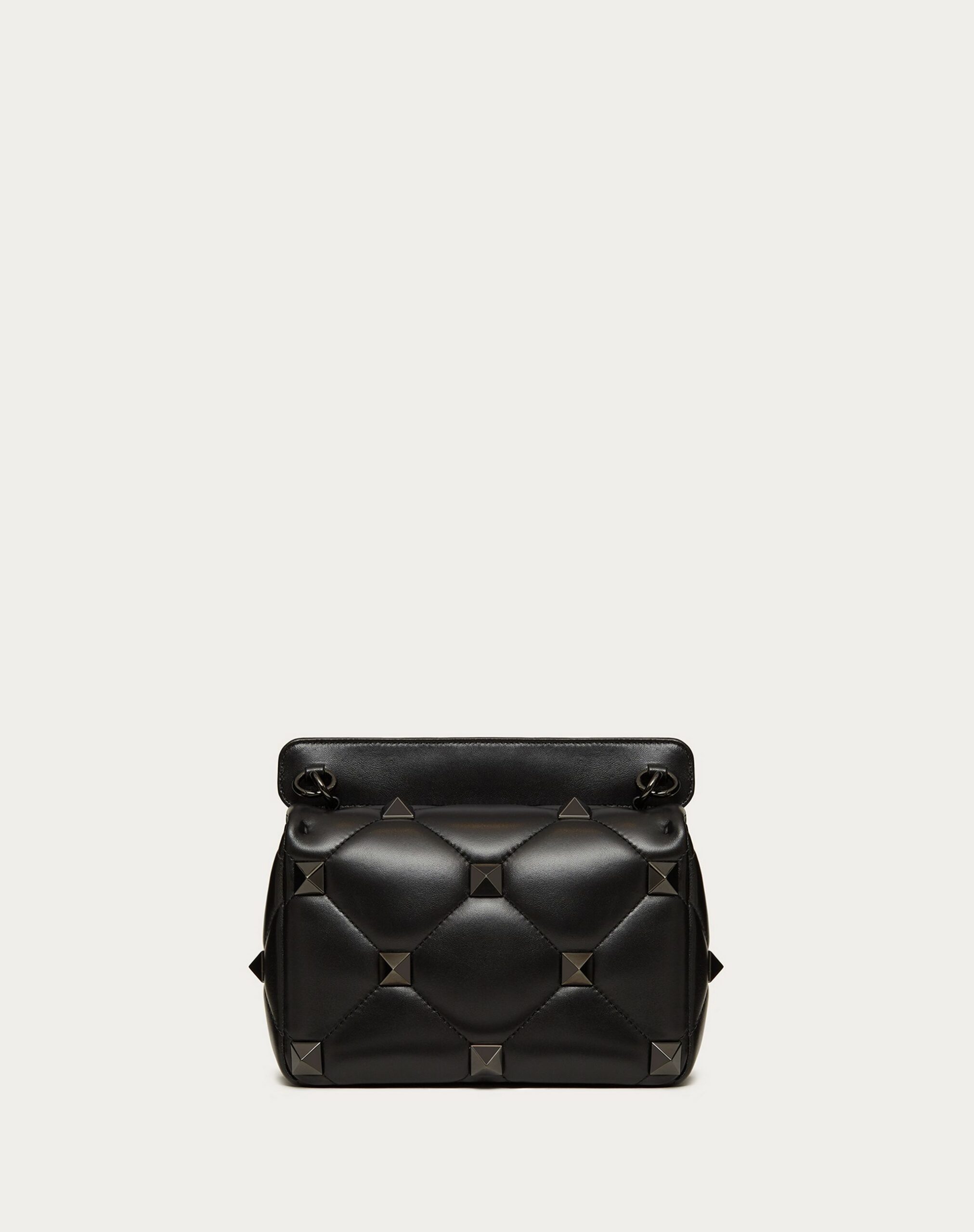 Valentino Medium Roman Stud The Shoulder Bag In Nappa With Chain And Tone-on-tone Studs Black (1W2B0I82LWB0NO)