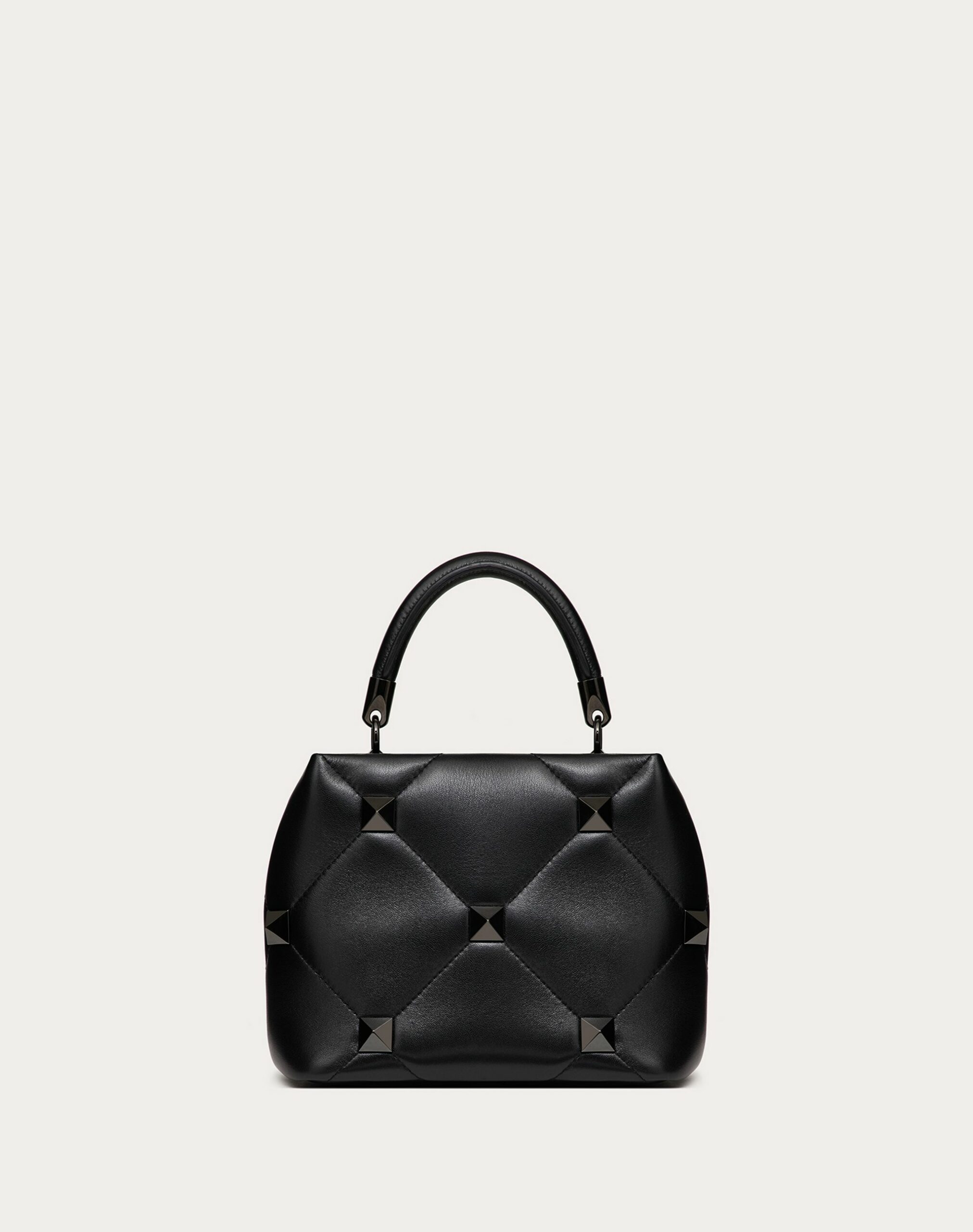 Valentino Small Roman Stud The Handle Bag In Nappa Leather With Tone-on-tone Studs Black (1W2B0I97LWB0NO)